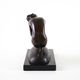 Art Deco female nude figurine – bronze-toned sculpture on geometric base, 1920s/1930s