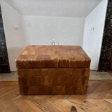 Commode chiffonnier rotin vintage 1970
