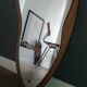 Mirror teak Scandinavian free form 59 x 35 cm