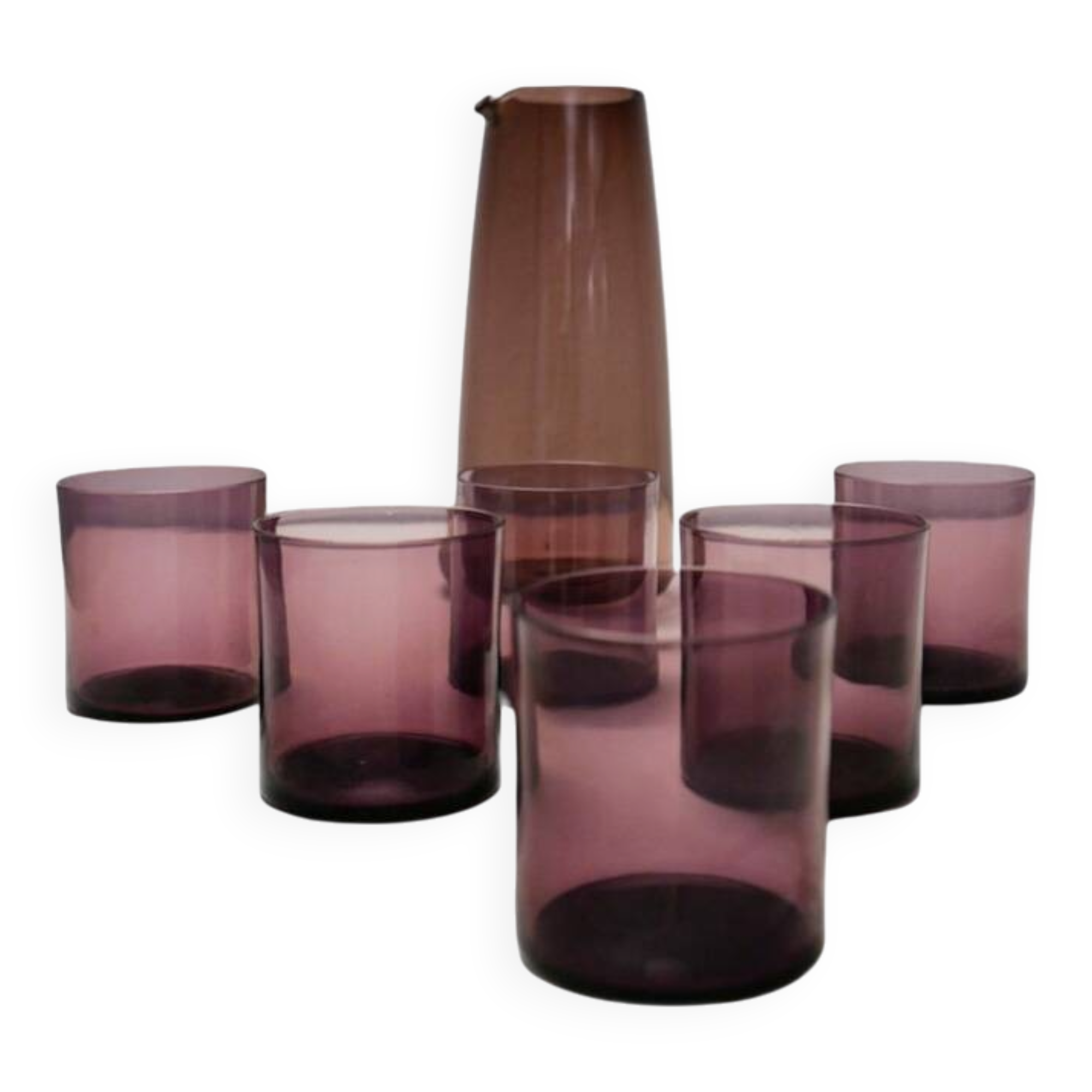 Water carafe and glasses, Italy 1960s