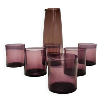 Water carafe and glasses, Italy 1960s