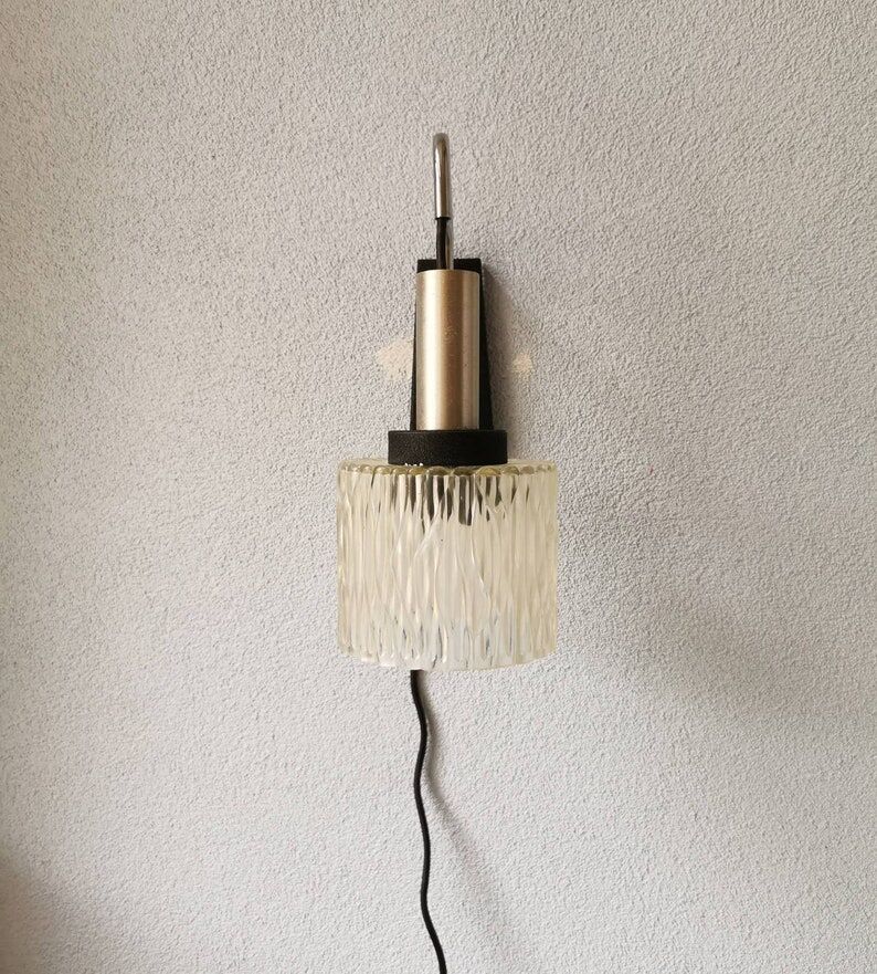 Fishing rod wall lamp, 1970s