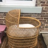 Vintage wicker cradle