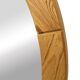 Vintage 70s round pine mirror Swedish design