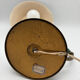 1960s cocotte desk lamp, green and brass, table lamp
