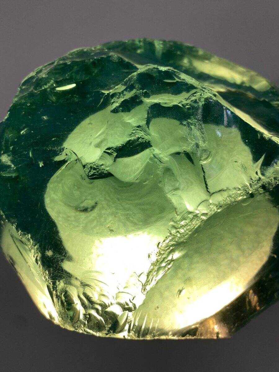 Vintage Table Lamp in Saint Gobain Glass in the style of Max Ingrand, 1960s