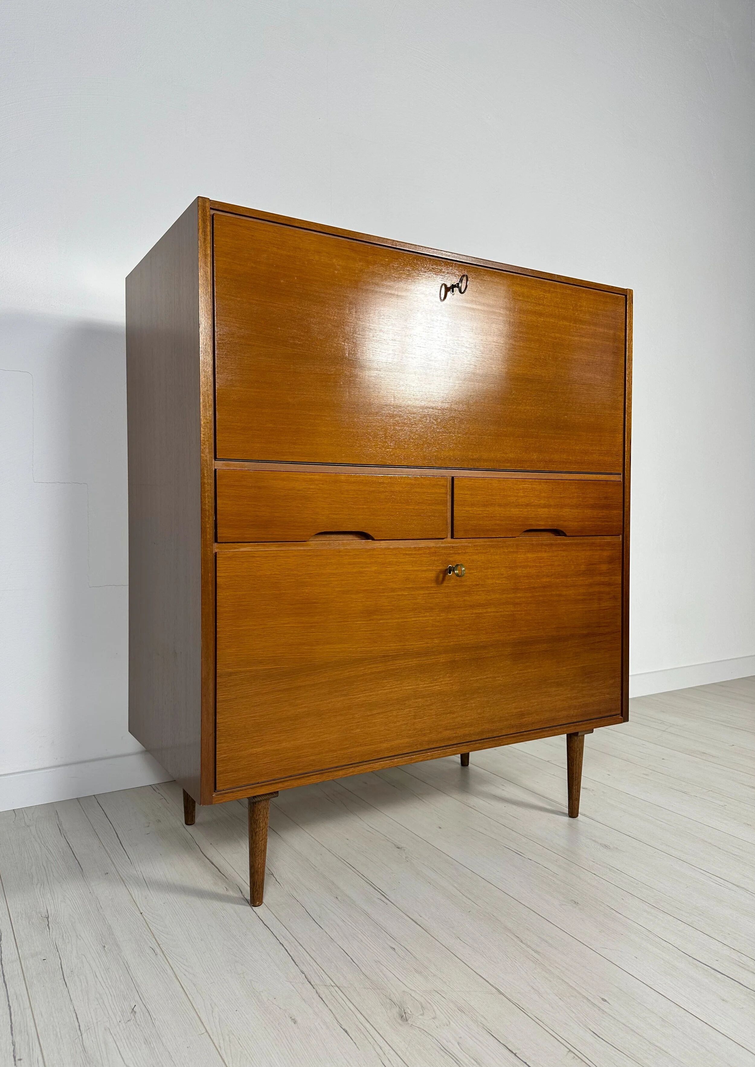 1960s Vintage Minimalistic Walnut Cabinet/Secretary
