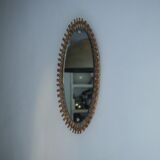 Large bamboo mirror, Italy, 1960s