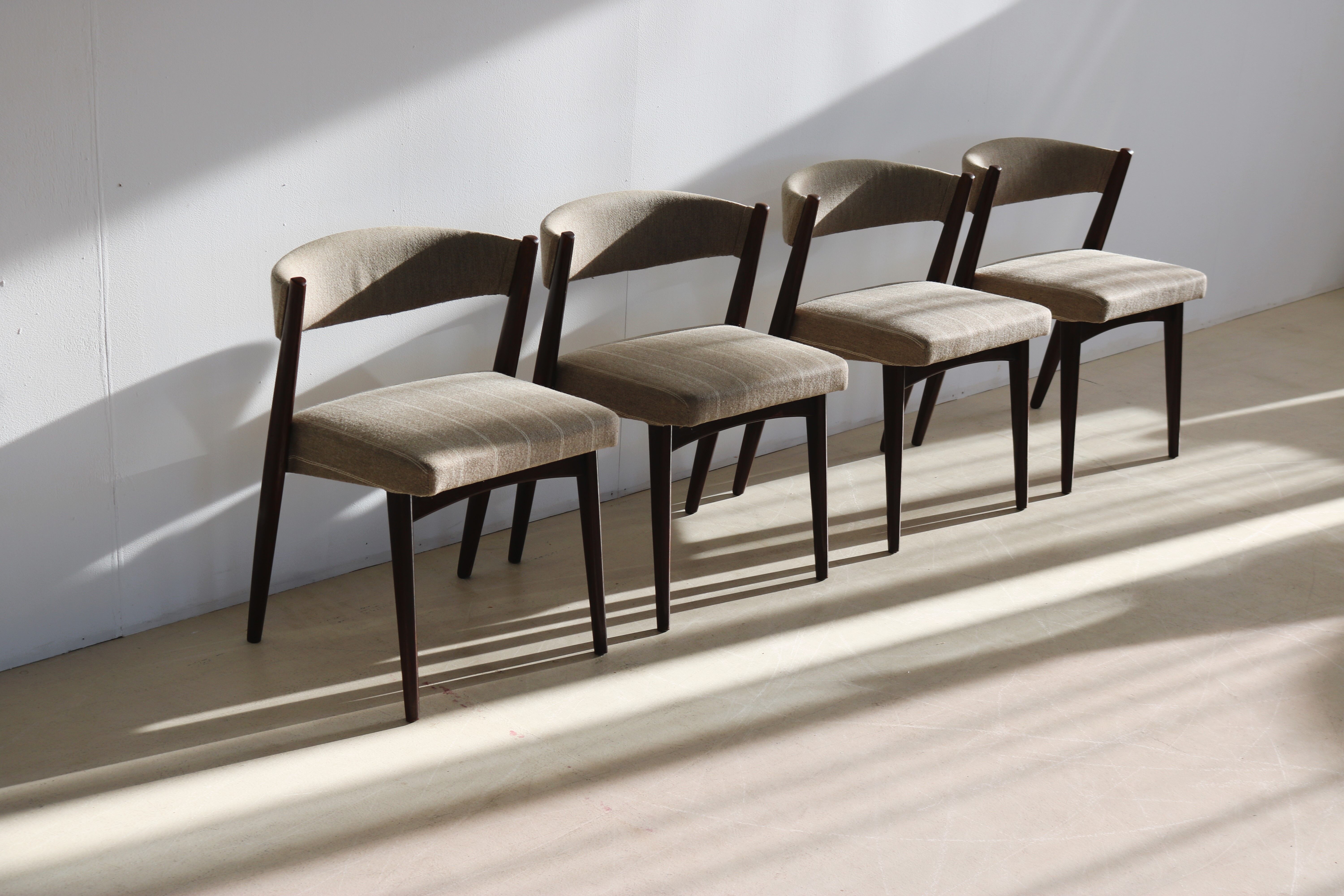 vintage set of 4 danish dining chairs