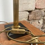 Lamp foot column metal and marble 50s