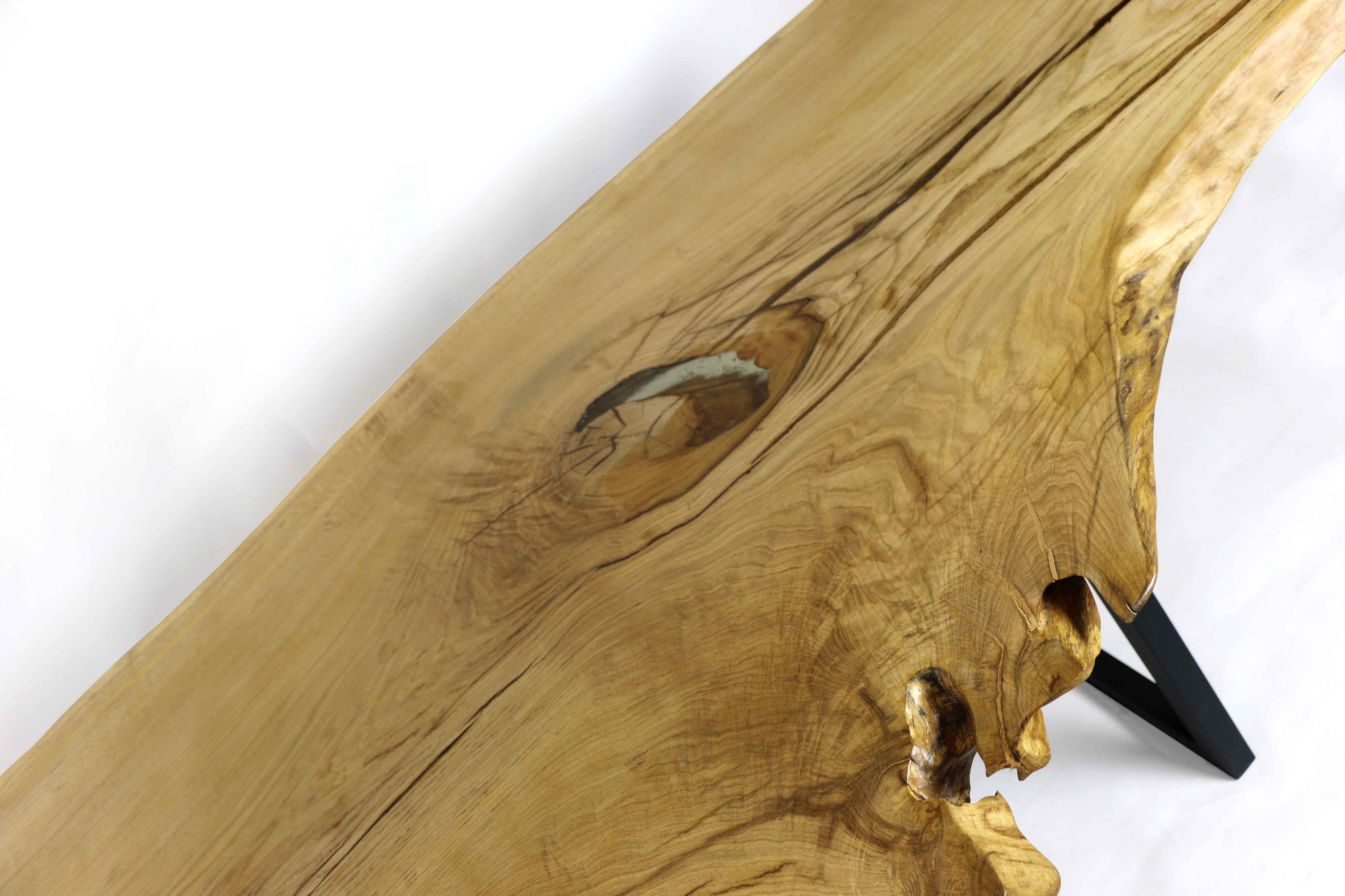 Table monolithe en chêne naturel