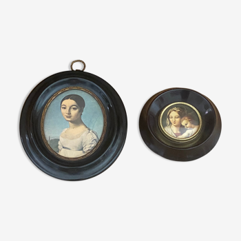 Pair of Napoleon III miniature frames