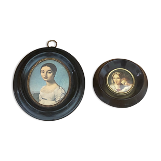 Pair of Napoleon III miniature frames