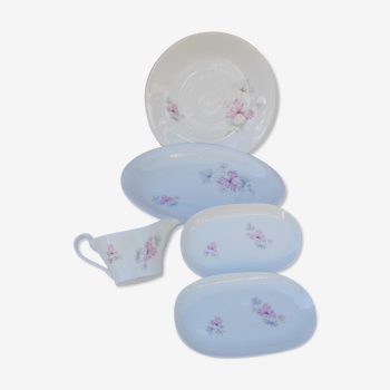 Service en faience 5 plats