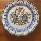 Assiette décor fleur