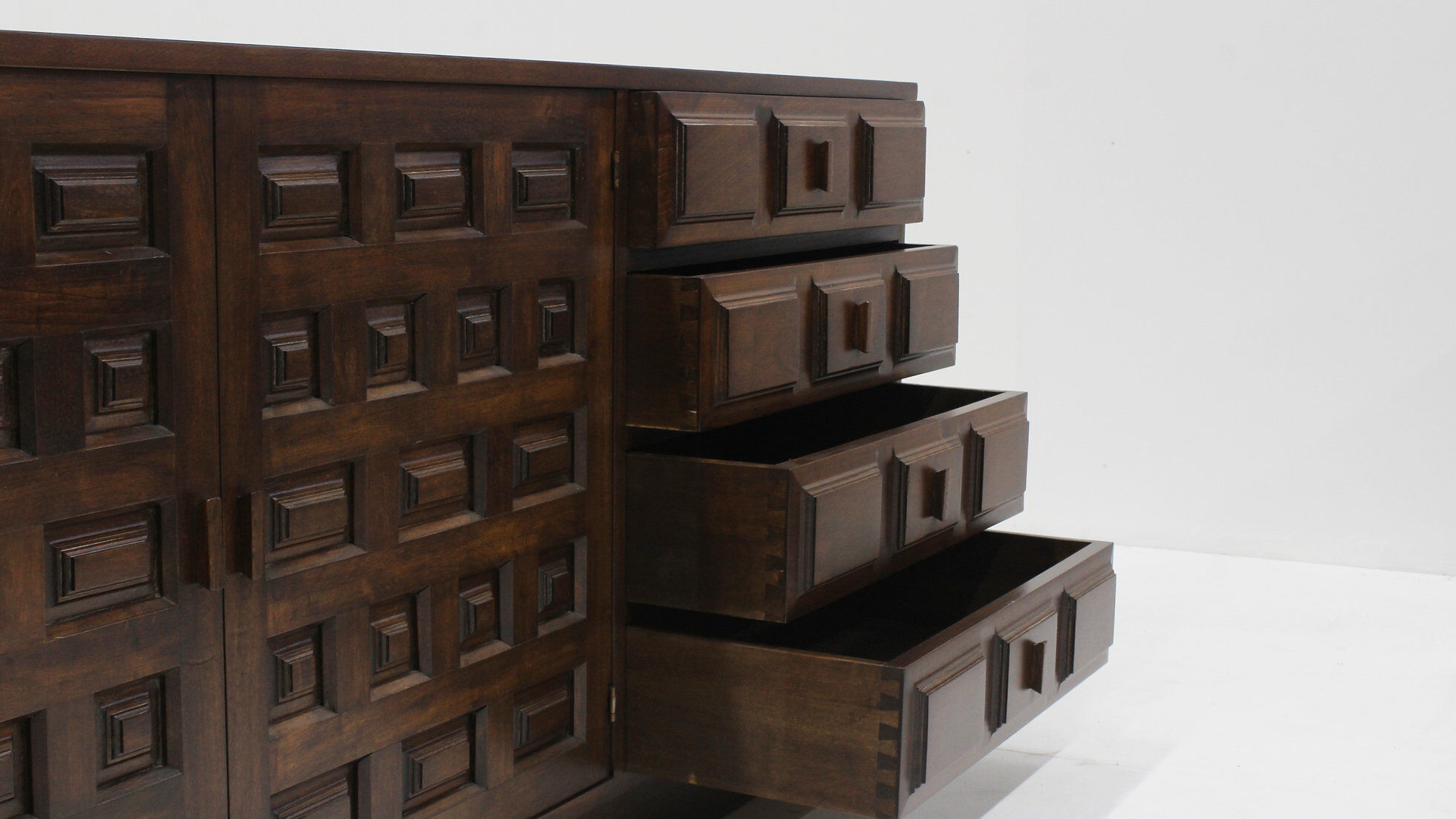 Spanish brutalist sideboard credenza