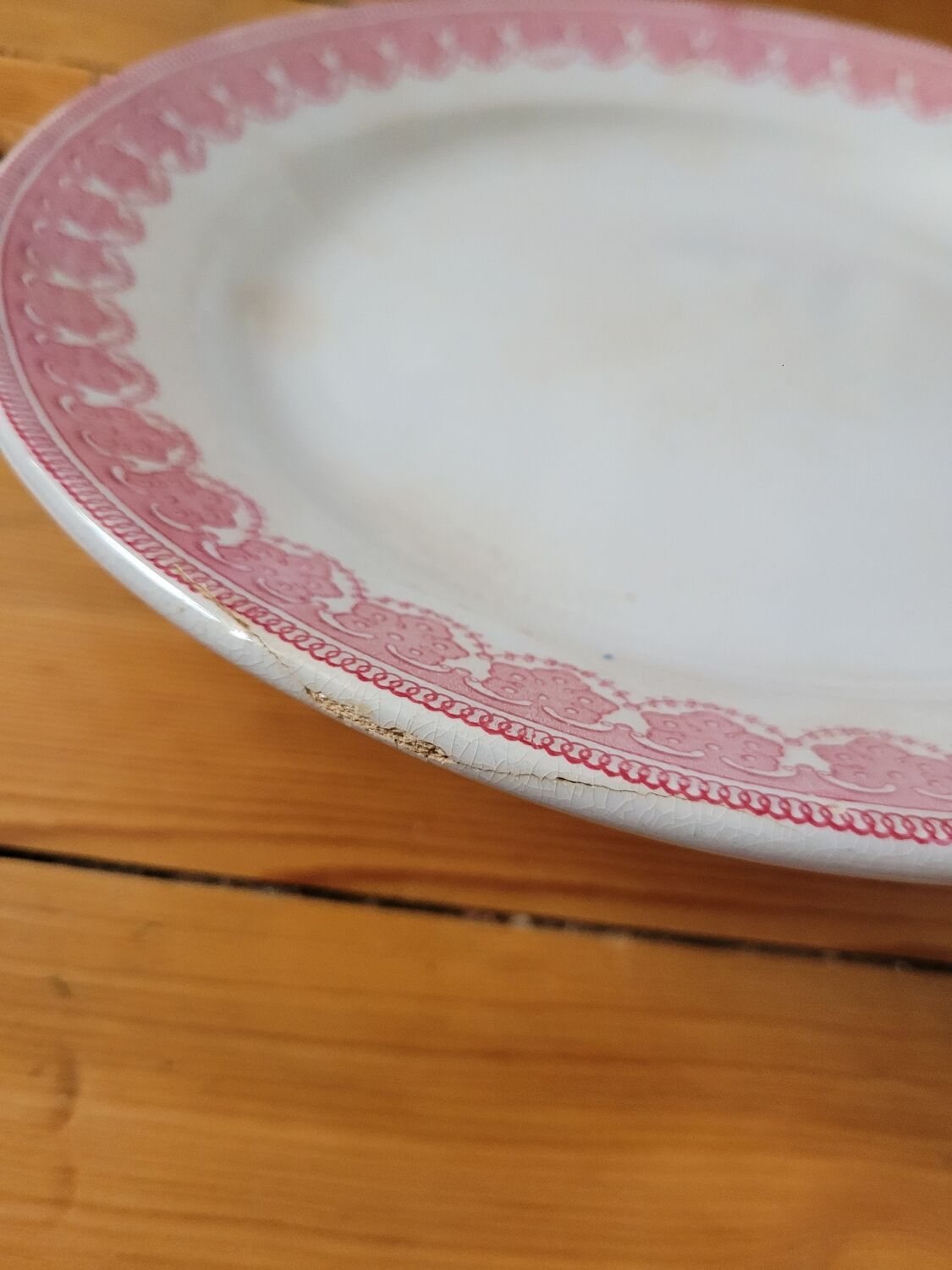 Terre de fer Lace large dinner plate from GWT&S