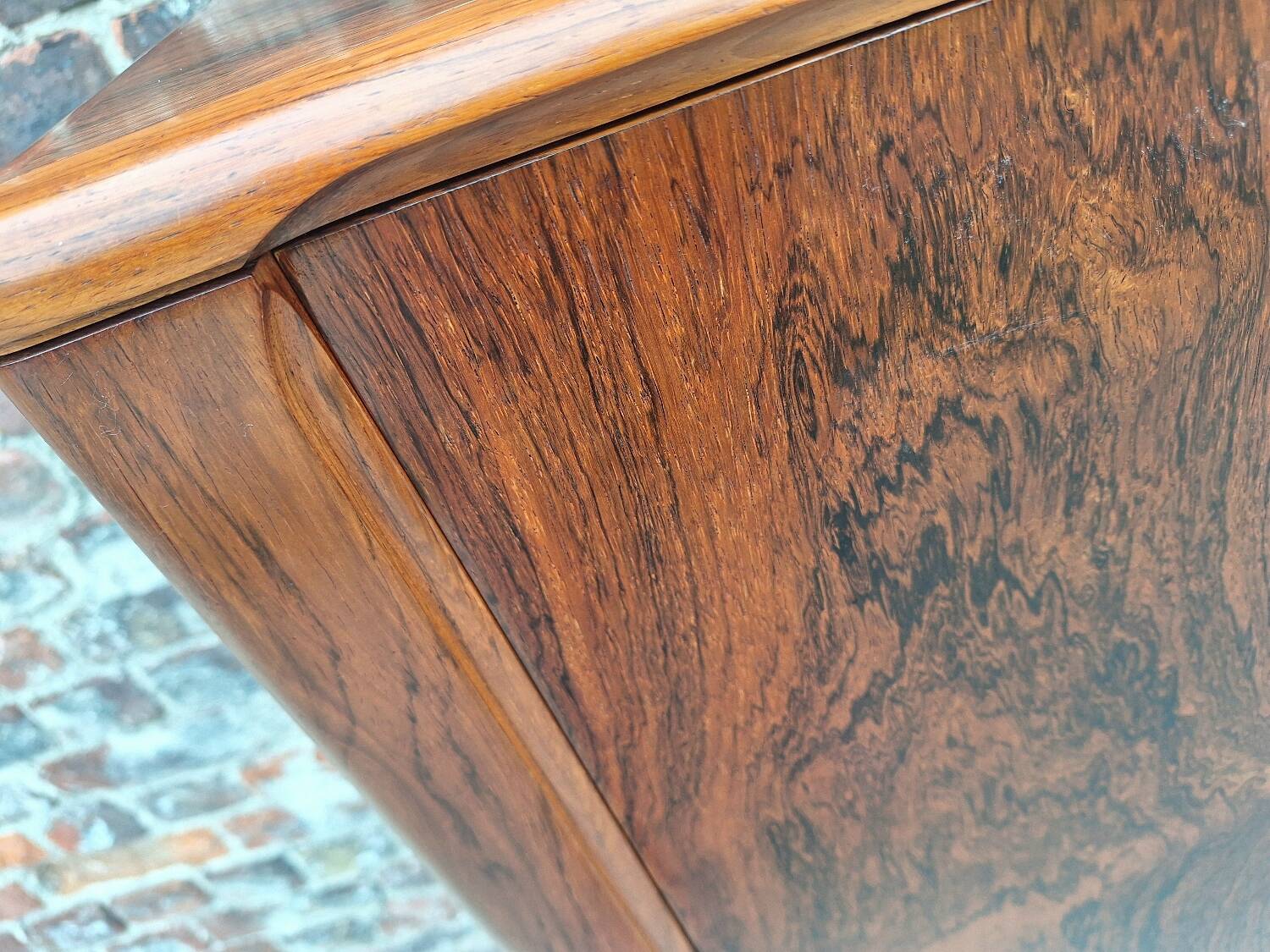 Vintage rosewood sideboard, antique secretary furniture, bookcase