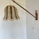 Mid-Century Modern Teak and Sisal Swing-Arm Wall Lamp, 1960s
