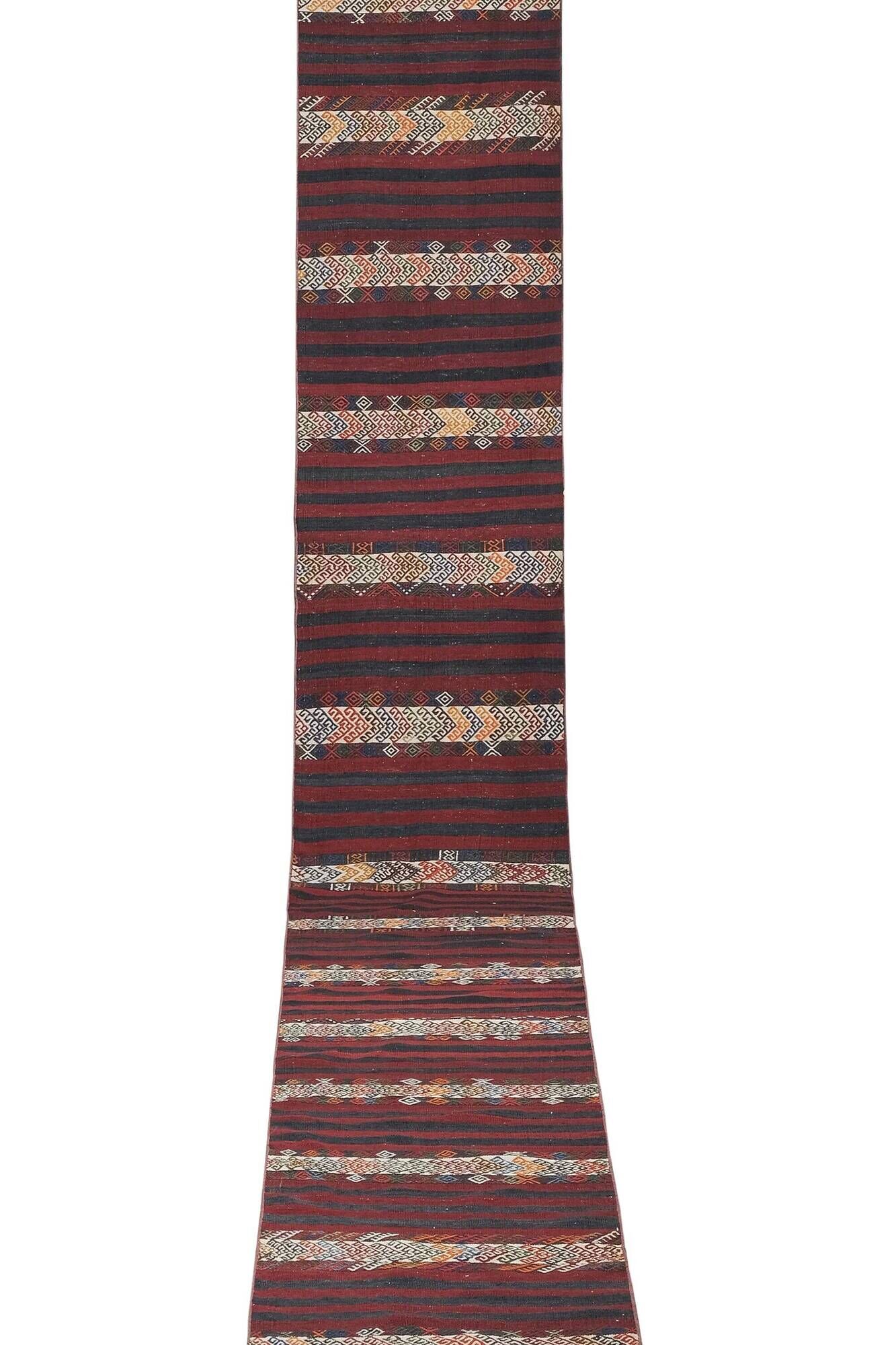 Vintage Turkish hallway rug 74x630 cm