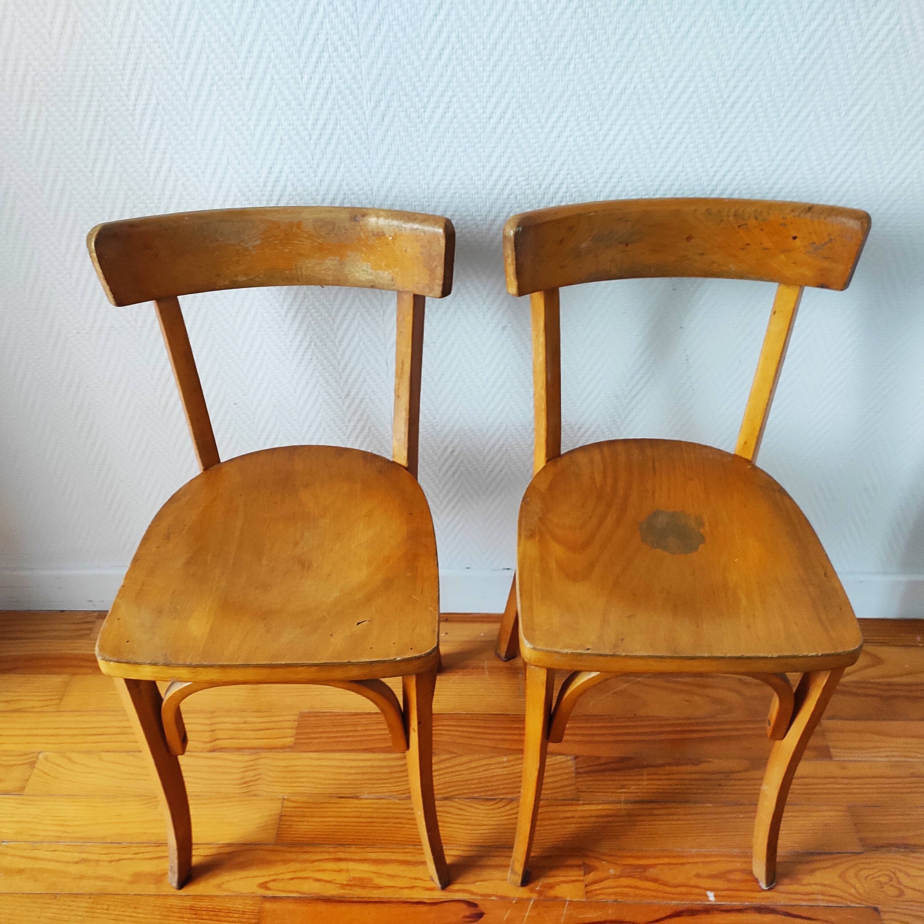 Paire de chaises vintage de bistrot Luterma