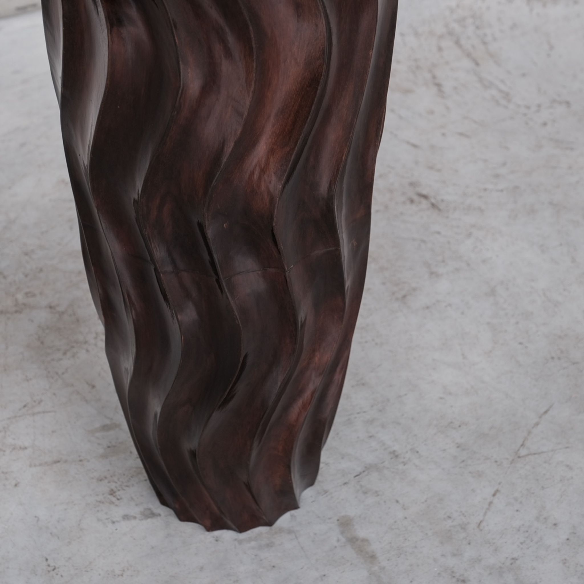 Wooden Tall French Mid-Century Decorative Vase