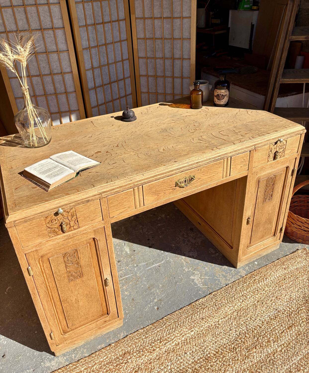 Bureau Art déco en chêne