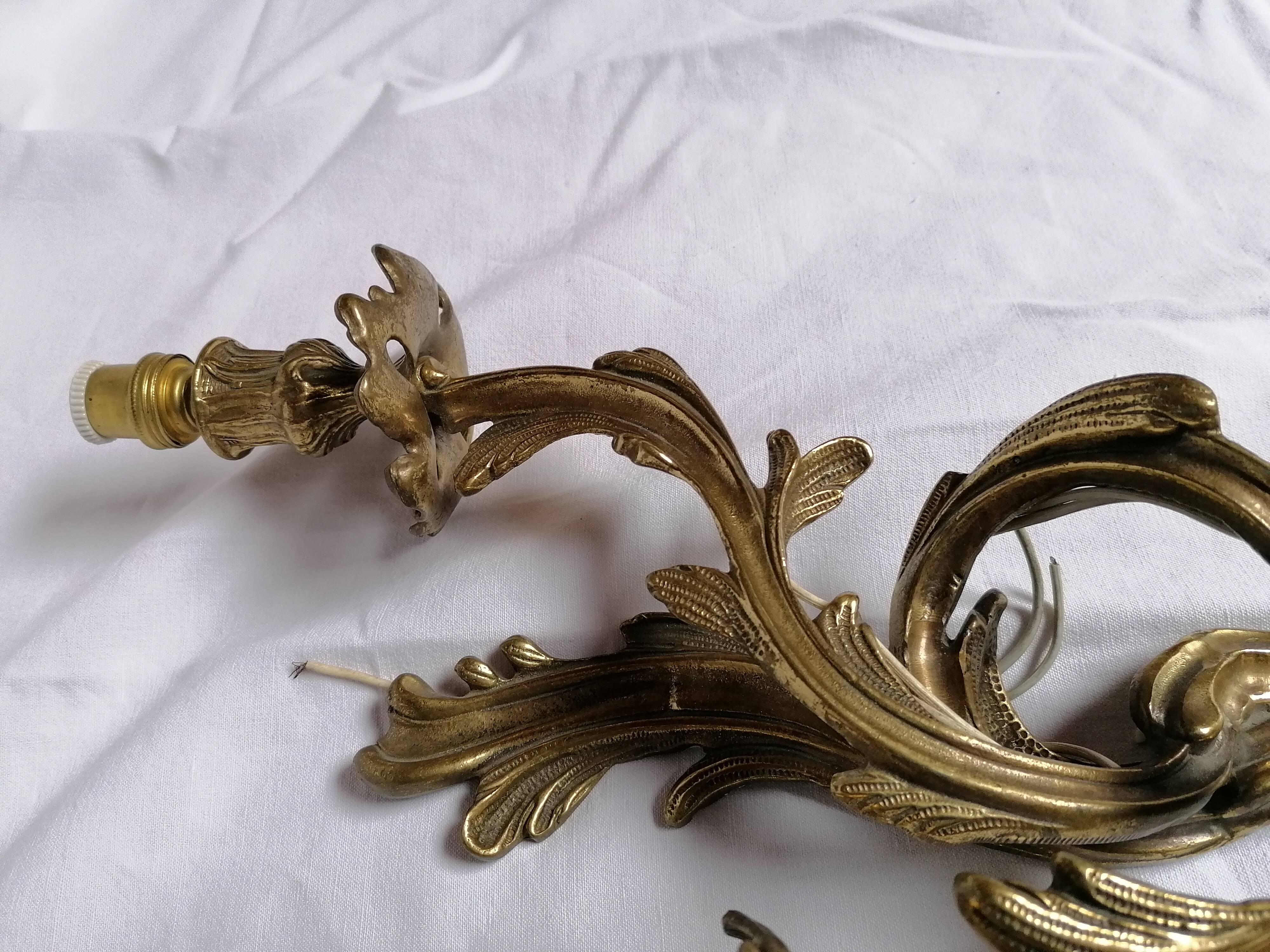 Wall light bronze style Louis XV