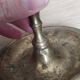 Antique brass candle holder