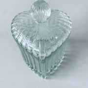 Bonbonnière cœur en verre