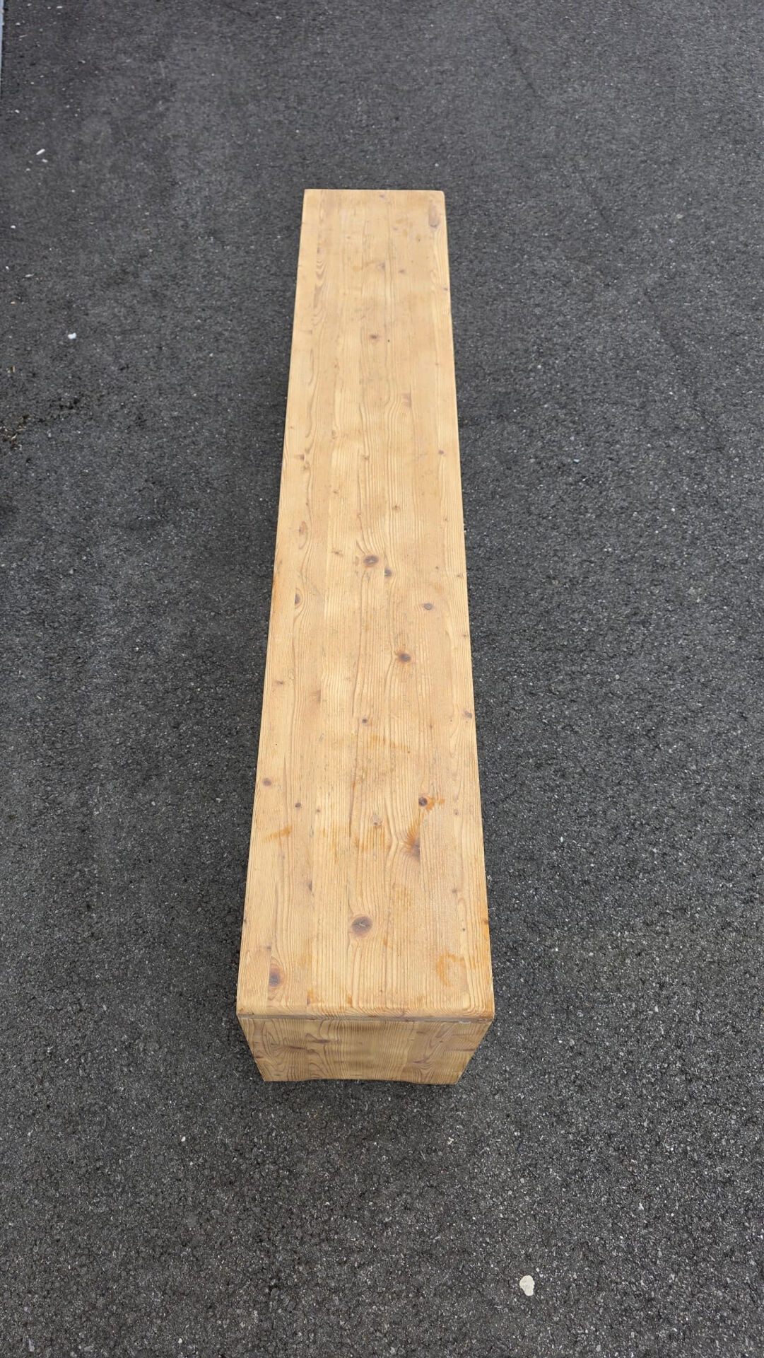 Méribel bench in solid pine by Charlotte Perriand, France, 1970