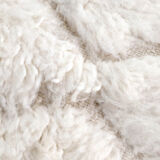 Moroccan Berber carpet blessed ouarain ecru plain with engraved diamonds 170x109cm