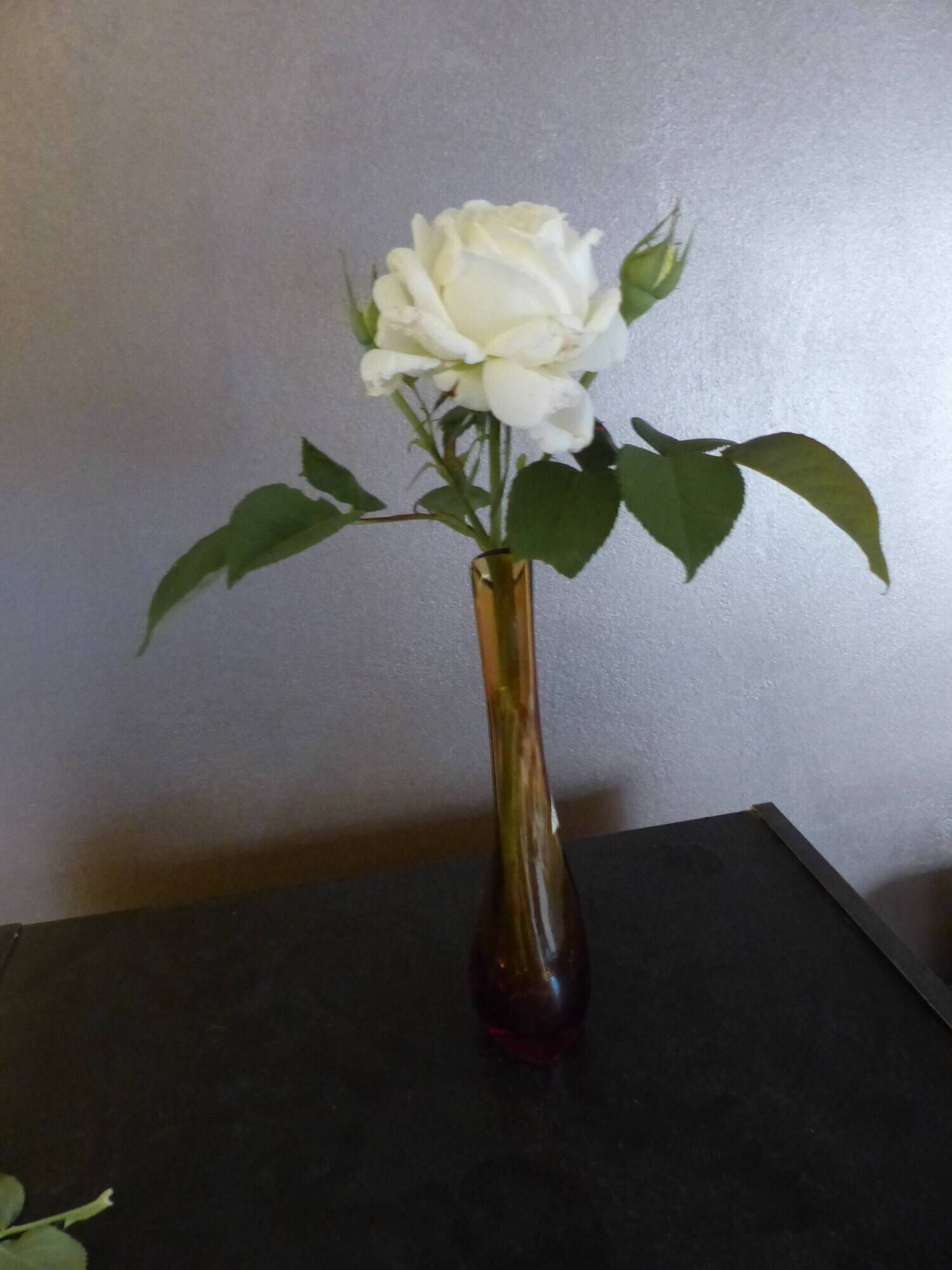 Vintage, brown, handmade soliflore vase S.T.E.L.V.I.A., Italy