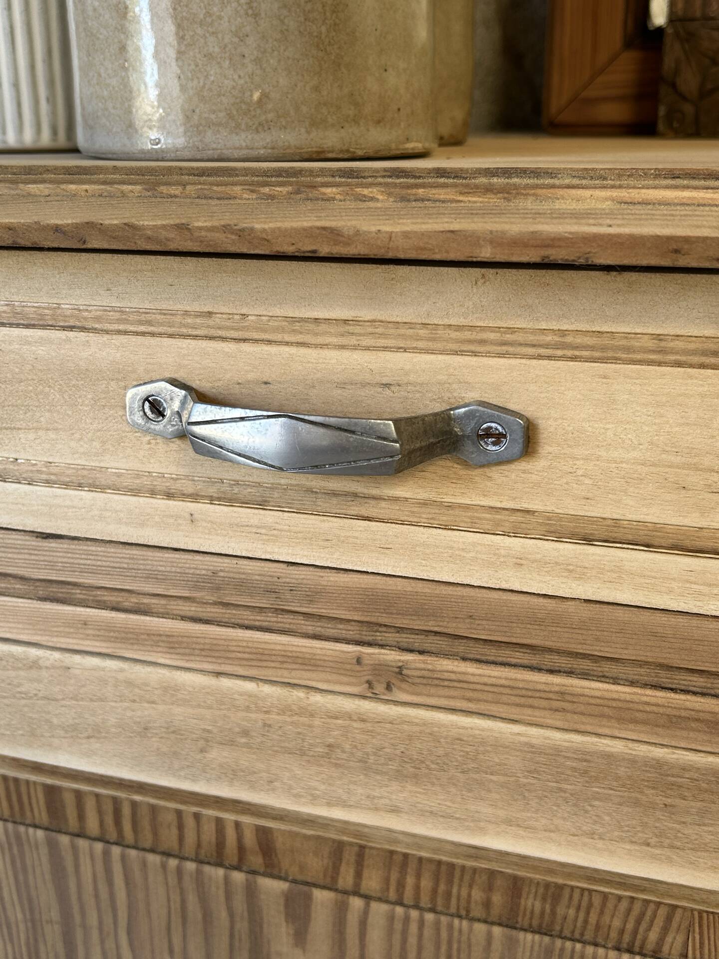 Antique buffet in solid pitch pine