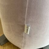 Pouf en velours rose Maxalto