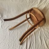 Thonet style Art Nouveau bistro stool in curved wood