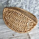 Vintage woven wicker wall basket