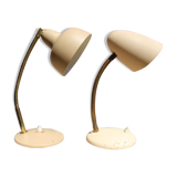 Pair of 50's Aluminor Vintage Lamps