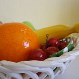 Fruit basket, ceramics, interior or table decoration, 1960