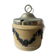 Mustard/jam pot in black jasper Wedgewood on a cane.