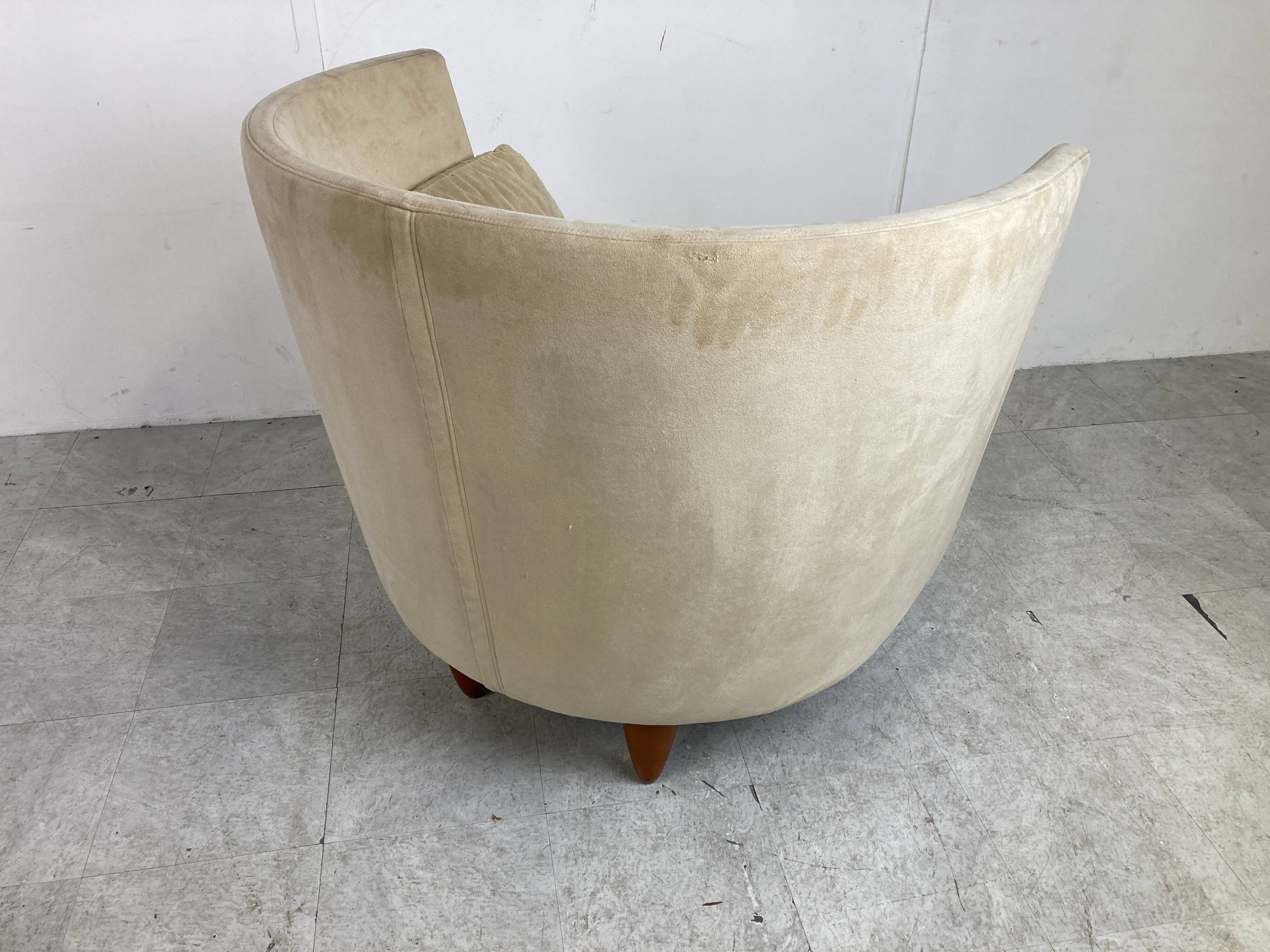 Fauteuil vintage à dossier haut par Ligne Roset, années 1990.