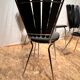 6 vintage chairs 1950 chrome skaï black