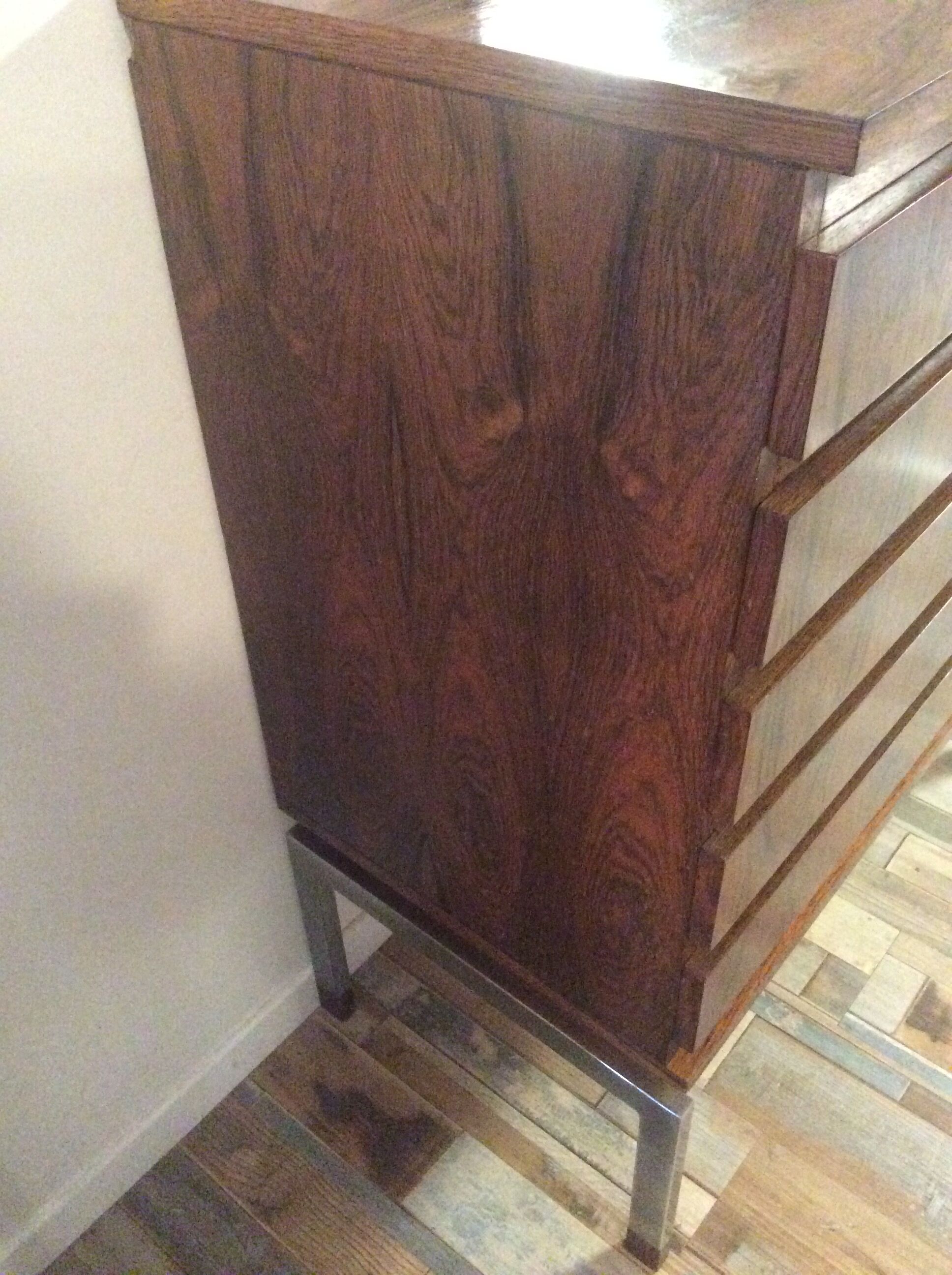 Ensemble Werner Wolfer commode et miroir vintage des années 60