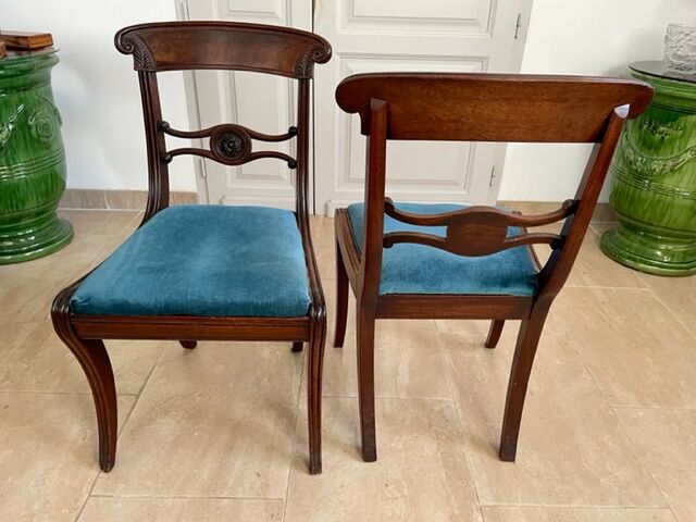 Pair of mahogany chairs XIXth century