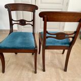 Paire de chaises en acajou XIXème siècle