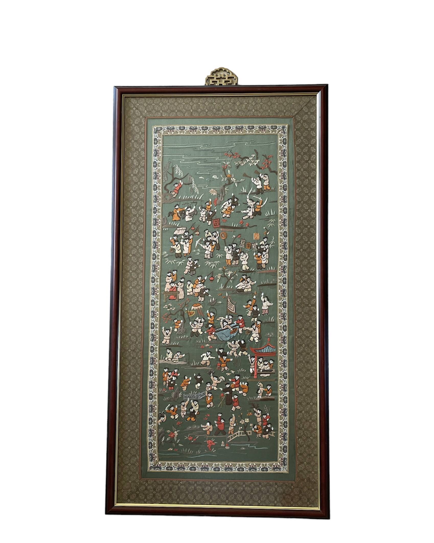 Hand-embroidered Chinese tapestry