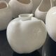 Set of 6 vintage ceramic fruit vases/cachepots