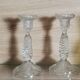 Set of 2 Vallerysthal pressed glass candle holders – 1920-1950, Art Deco