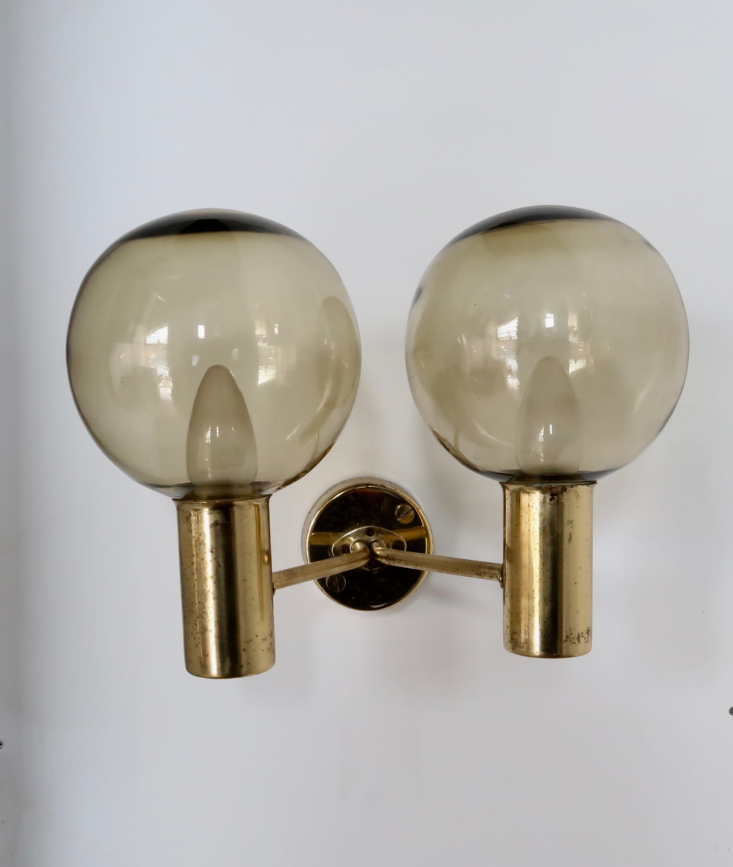 Pair of wall lamp by Hans-Agne Jakobsson for Markaryd, Sweden