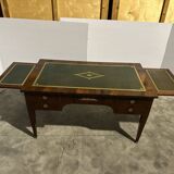 Mahogany flat desk. Louis XVI style, 20th century.